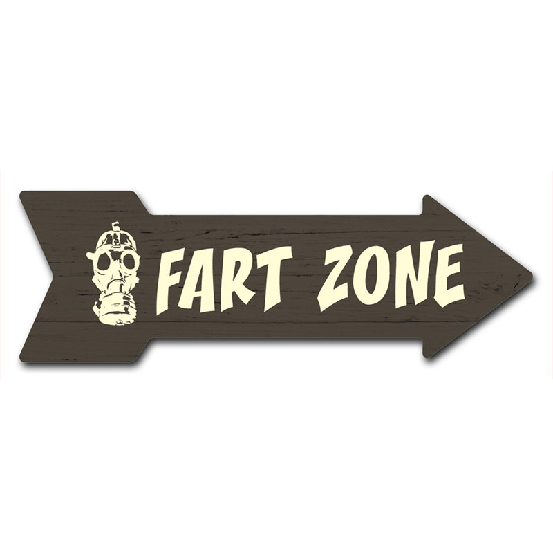 Decal-999874_Fart Zone Decal Arrow Home Decor 24 "de large, H 10 po x l 30 po x P 1 po