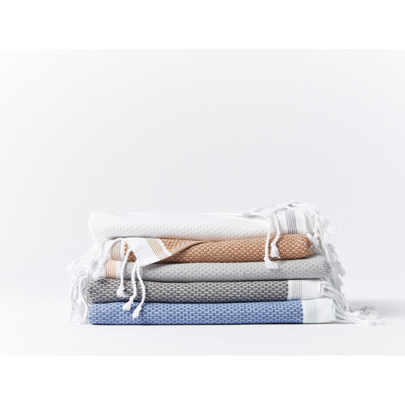 Mediterranean 6 Piece 100% Cotton Towel Set, Lake /Sea Spray, Washcloth - 1 Pack