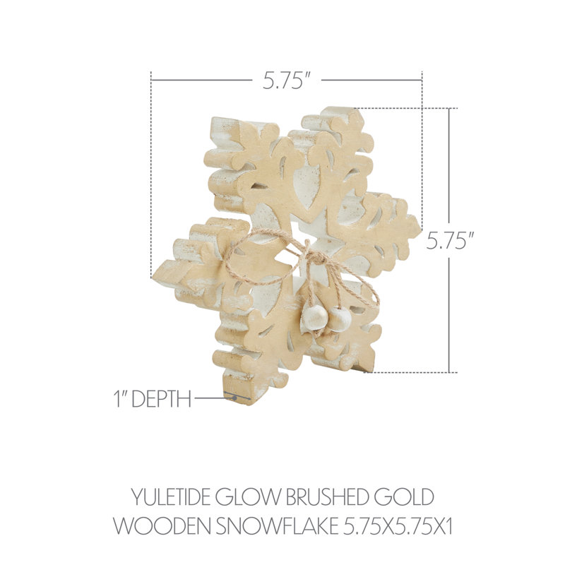 Flocon de neige Yuletide Glow, H 5,75 po x l 5,75 po x P 1 po