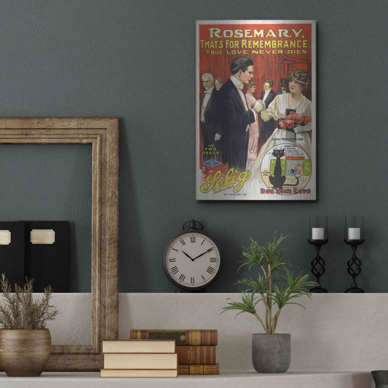 «Rosemary, ThatS For Remembrance» par Luxe Métal Portfolio, H 16 po x l 12 po