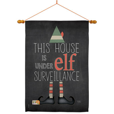 Caméra de surveillance à 2 faces 40 po x 28 po Elf Ensemble de drapeaux