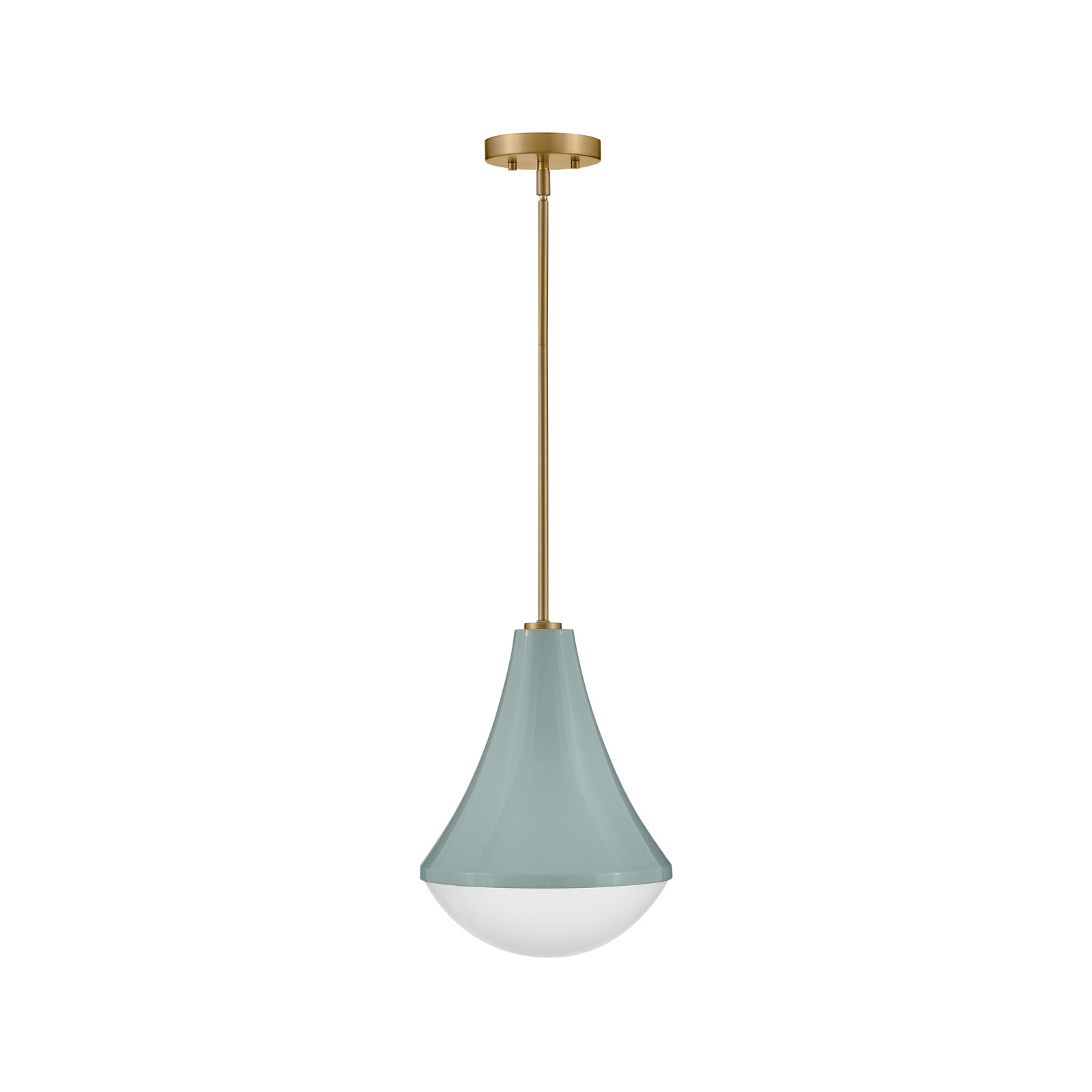 Candace Single Light Steel Pendant, Seafoam