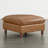 Solena 34.6" W Genuine Leather Ottoman With Solid Wood Base