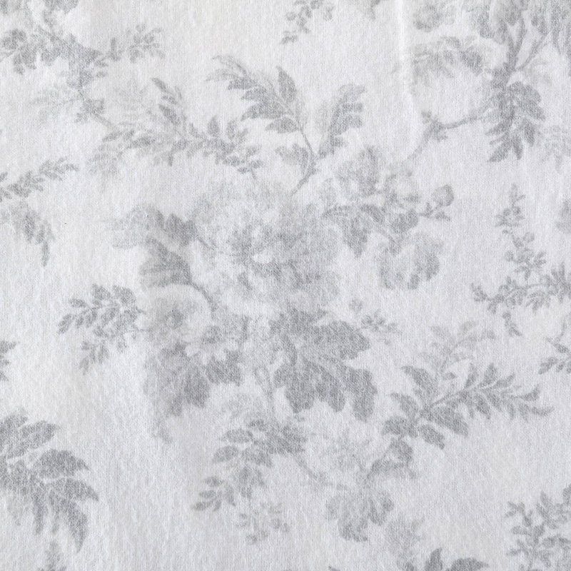 Brushed Cotton Flannel Sheet Set, Full Sheet Set with 2 Pillowcases, Vanessa Gray