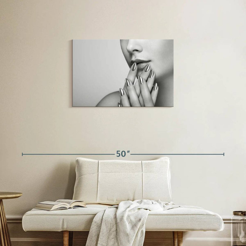 Shuttleworth Gray Portrait Female Nails, 20" H x 30" W