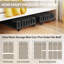 Bambou, rangement sous le lit avec roulettes, contenants de rangement sous le lit, paquet de 2 (noir)-1517173604