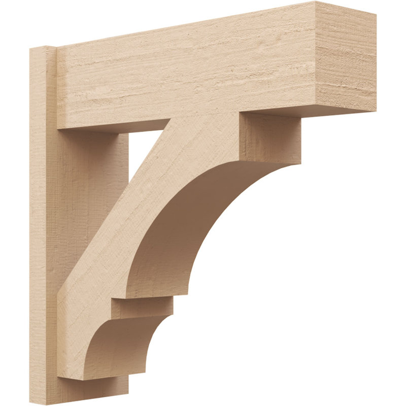 Balboa Block Rough Cedar Woodgrain TimberThane Outlooker, Primed Tan, 26" H x 8" W x 26" D