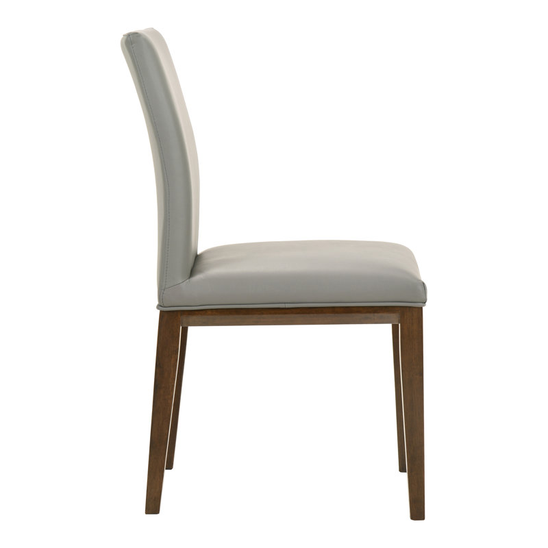 Arden Leather Dining Chair, Gray