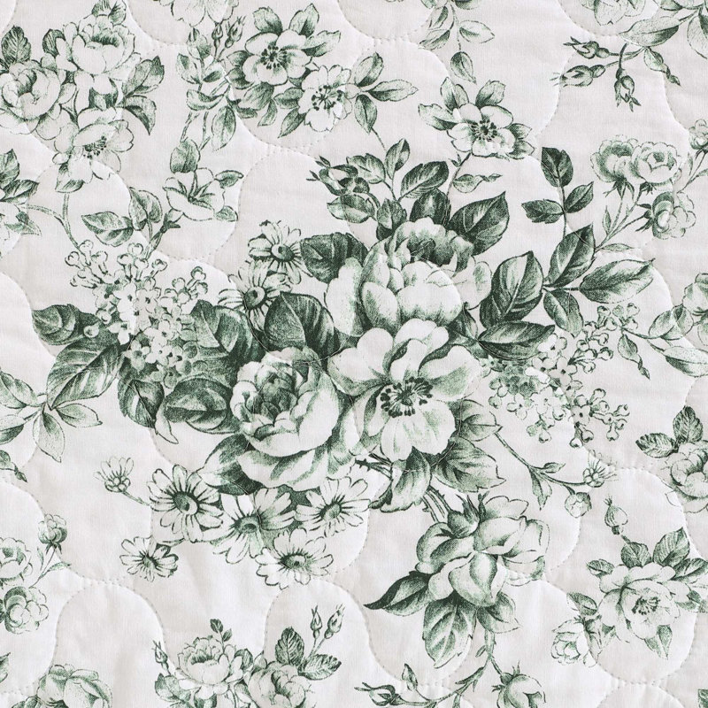 Ensemble de courtepointe réversible en coton Laura Ashley, Courtepointe très grand et 2 très grandes taies 