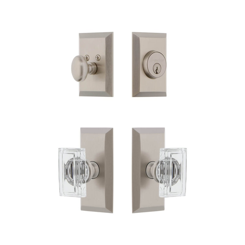 Ensemble de vestibule Fifth Avenue, 2.75", Nickel satiné