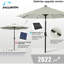 Parasol de marché éclairé avec manivelle 6 "Anicetus