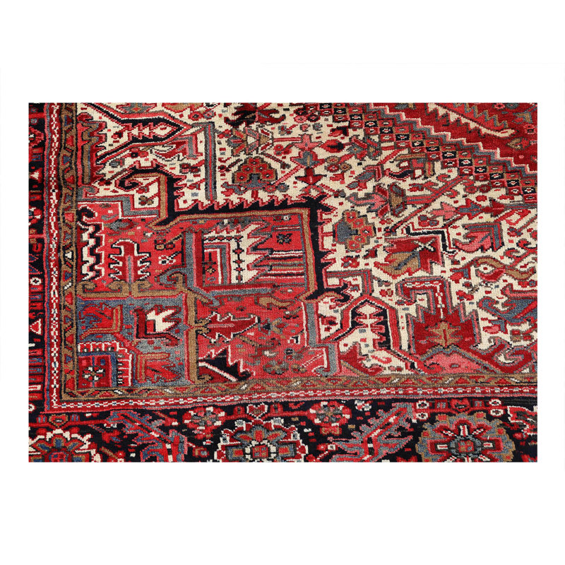 Fine Red Persian Heriz Rug 10'6"X 13'3"