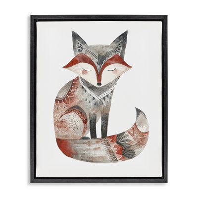  Scandinavian Style Fox Floater Canvas Wall Art by LSR Design Studio
