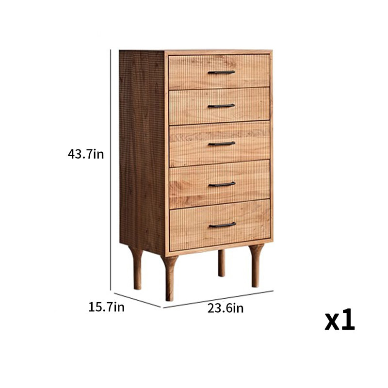 Nordic Style Durable Retro Accent Cabinet Solid Wood Accent Chest