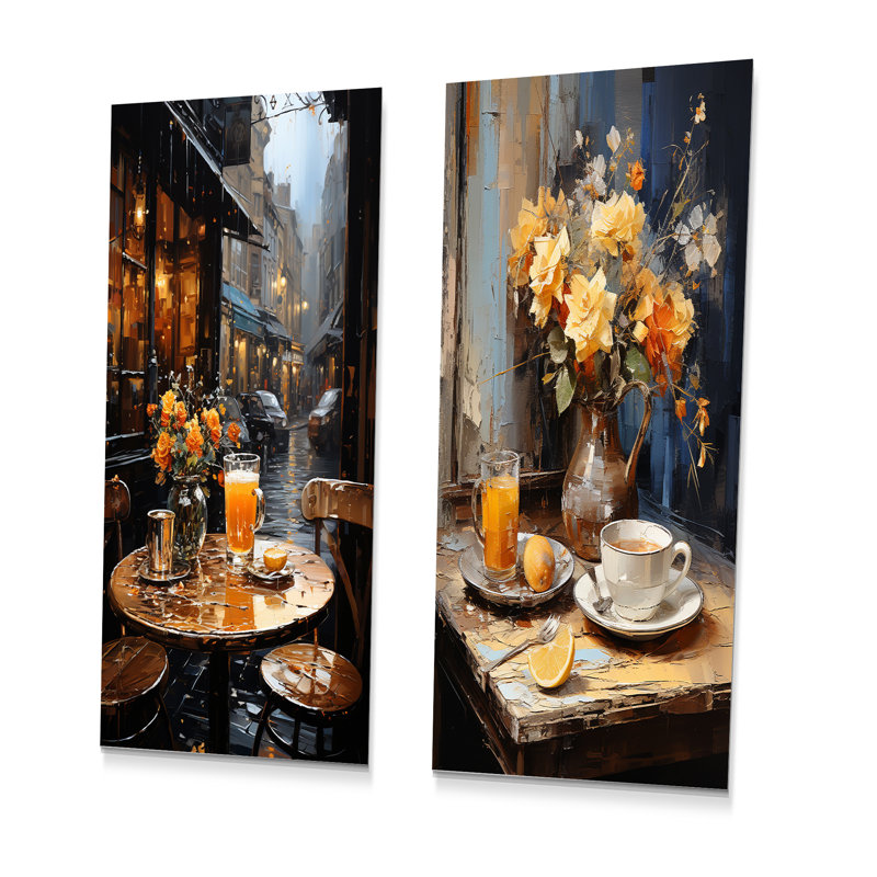 Parisien Coffee Reverie - Ensemble de salon mural en métal et café et thé, H 32 po x l 32 po