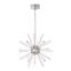 Lustre DEL Sputnik chromé moderne à intensité variable de 22 pouces avec tiges en forme de bulles