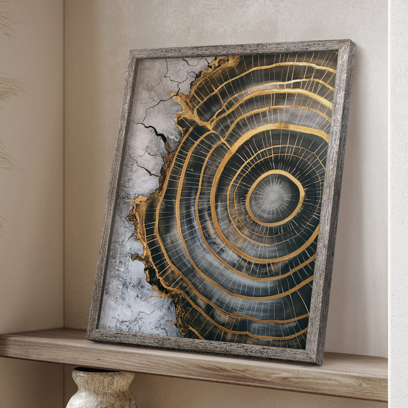 ABSTRACT Series CCLxxIV, reproduction encadrée - bois massif, H 21 po x l 17 po