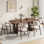 Upholstered Dining Armchairs With Solid Wood Legs-133691296
