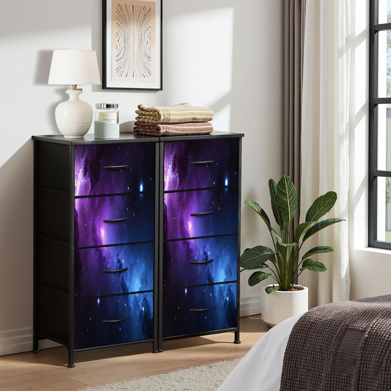 Commode pour commode de chambre à coucher pour la garde-robe de la galaxie mauve Starry Sky Constellation