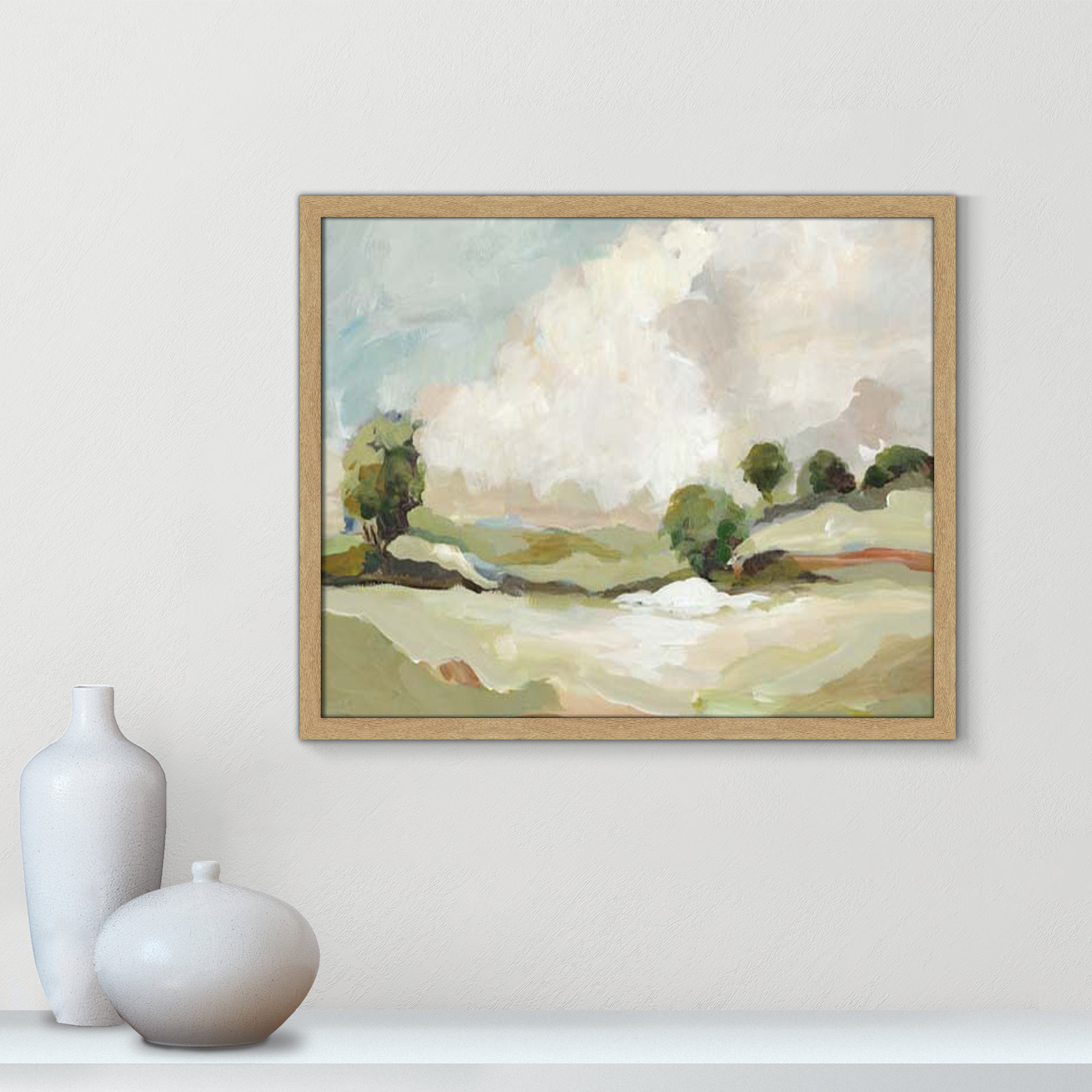 Pastoral Land by Allison Pearce, 21.5" H x 25.5" W x 1.25" D, Brown