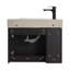 Meuble-lavabo mural avec lavabo en céramique blanche et porte à fermeture en douceur, emballage KD-1621510793