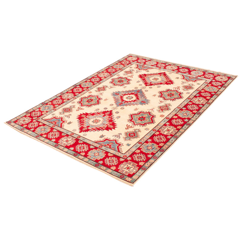 Tapis unique en laine noué à la main 6 pi 8 po x 9 pi 3 po nouvel âge Agalia