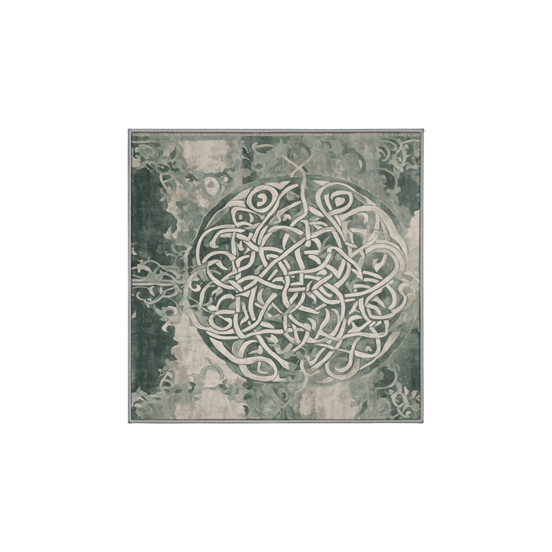 Silky Soft Plush Brown Area Rug, Square 5'