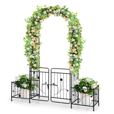 198 cm W x 50 cm D Arbour in Black