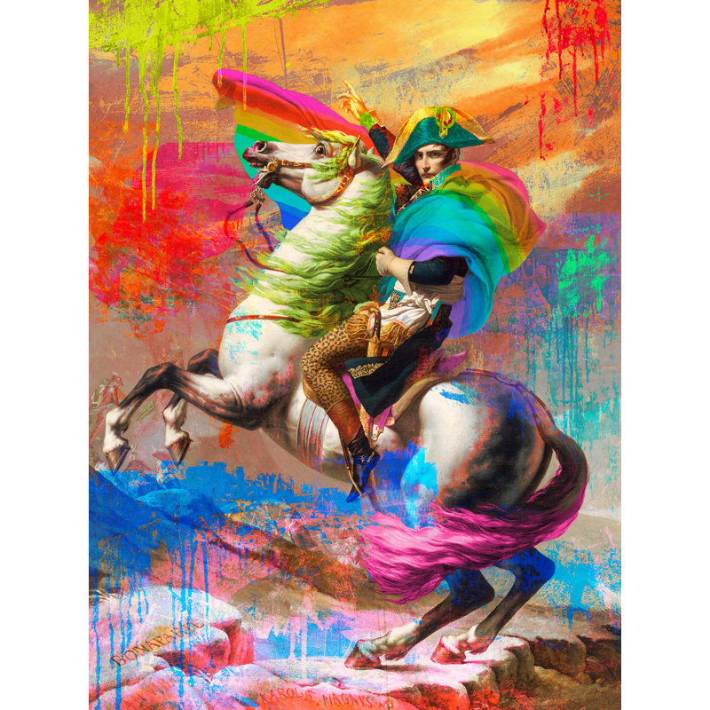 Napoleon 2.0 by Eric Chestier - Unframed Painting on Canvas, 100cm H x 70cm W x 4cm D