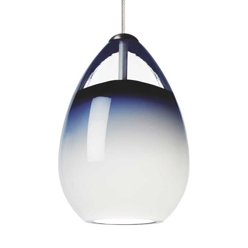 Alina 1 - Light Pendant, Antique Bronze, Steel Blue, 90 CRI 3000K LED