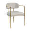 Fauteuil en chenille et or (ensemble de 2)