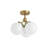 Lumora 3-Light Dimmable Glass Globe Pendant