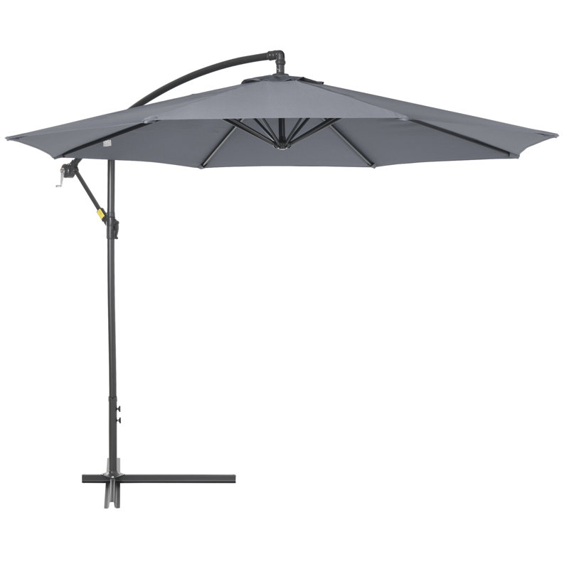 Parasol en porte-à-faux 117,6 po Dowd, Gris