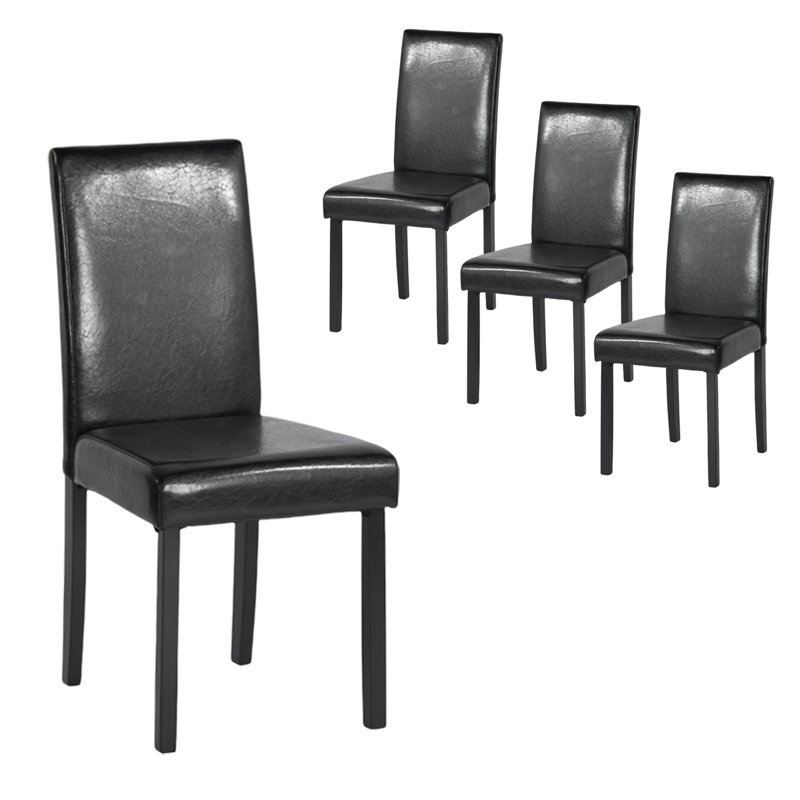 Alfin 46cm H Upholstered Upholstered Back Parsons Chair in Black
