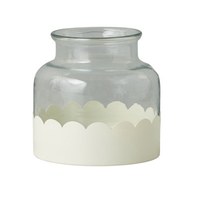 Scalloped Bloom Vase, White