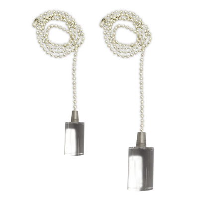 Cylinder Shaped Lucite Ceiling Fan Pull Chains