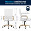 Chaise de bureau ergonomique pivotante à haut dossier - Basics by Wayfair ™-122619326-44017395