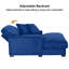 Chaise longue en velours côtelé 41 "avec oreiller, port USB et porte-gobelet-123039652