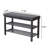 Small Shoe Bench, 3-Tier Shoe Rack, Shoe Storage Bench With PU Seat Cushion, Entryway Shoe Rack Bench With Metal Mesh Shelves, Freestanding Shoe Organizer For Hallway