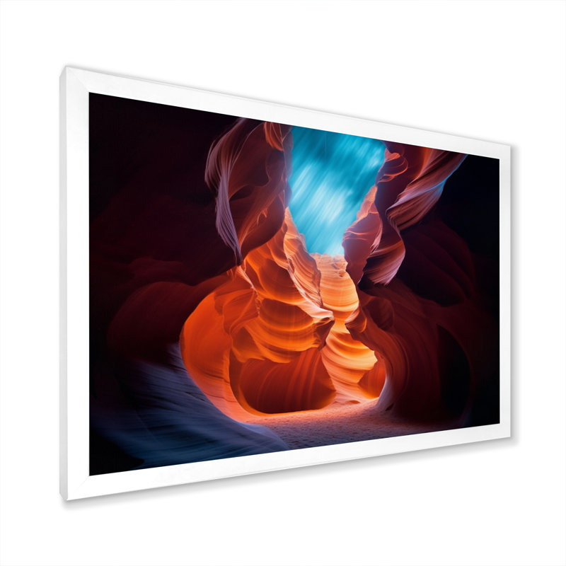 «Upper Antelope Canyon III», reproduction sur toile, H 12 po x l 20 po x P 1 po, Cadre simple blanc