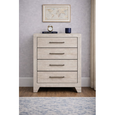 Mittal 31.5" W 4-Drawer Solid Wood Chest