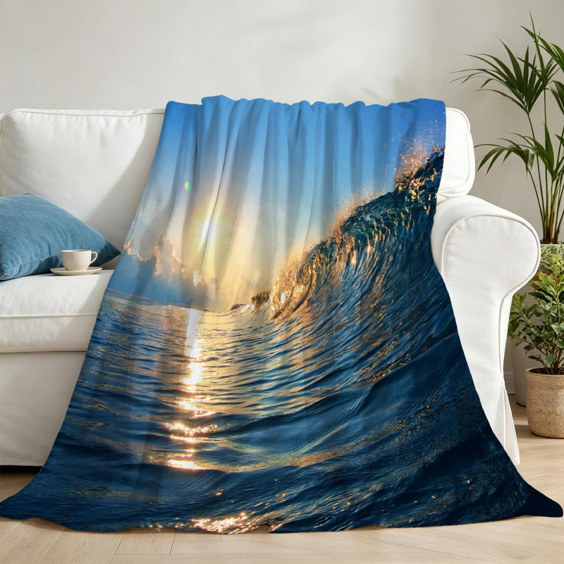 Jeté en flanelle transparente molletonnée, impression d'un seul côté, Throw 50" x 60"