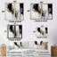 «Black, White and Gold Expression», art abstrait sur toile, art mural abstrait noir 2 pièces-158656172-158656181-158656178