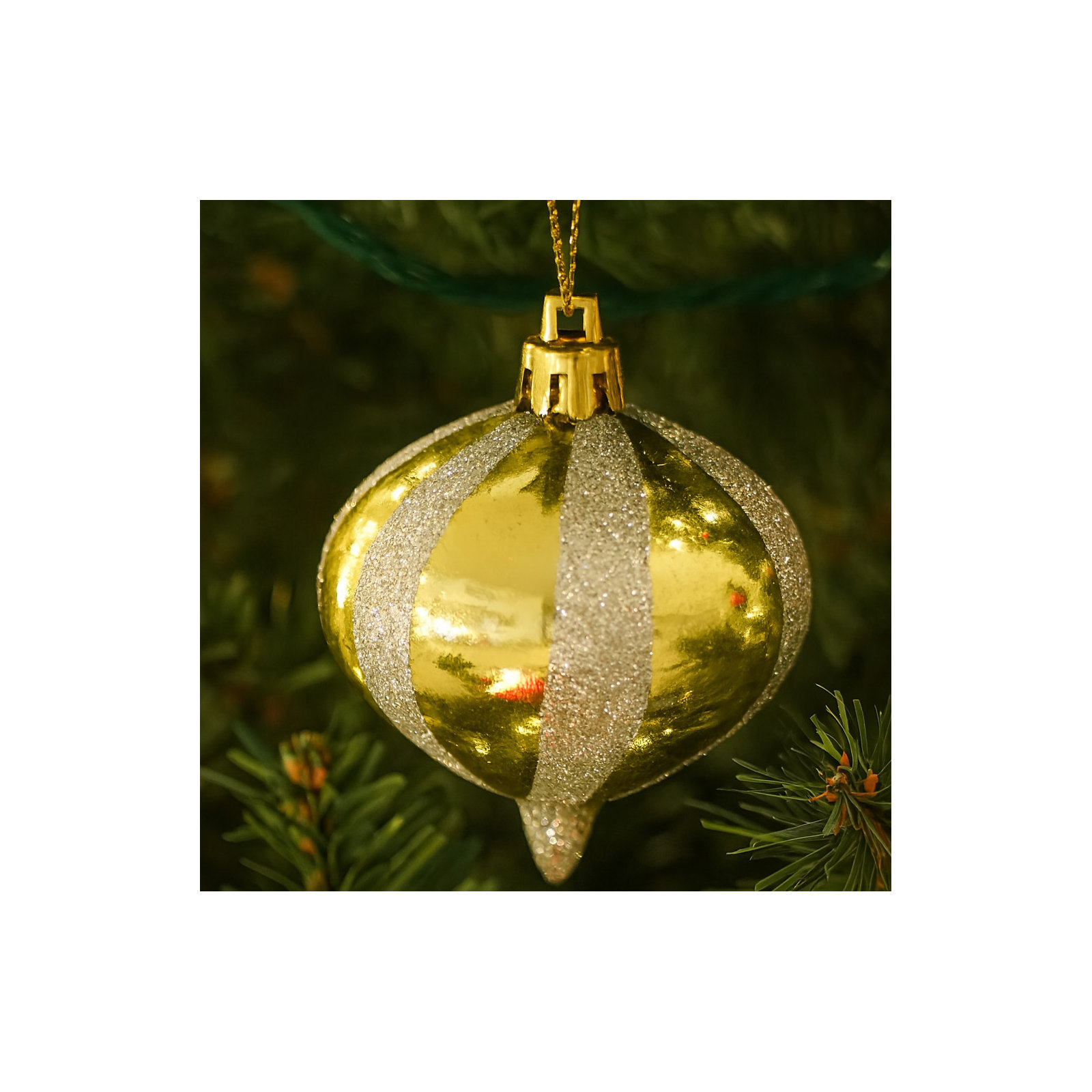 36 Piece Solid Ball Ornament Set, Gold
