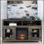 Meuble télé avec foyer électrique Modern Farmhouse