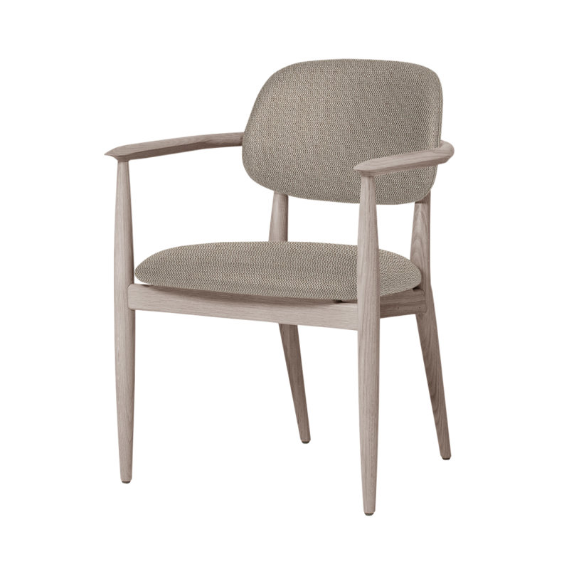 Chaise Slow de Space Copenhagen, Chêne naturel, Cendre Messenger 077