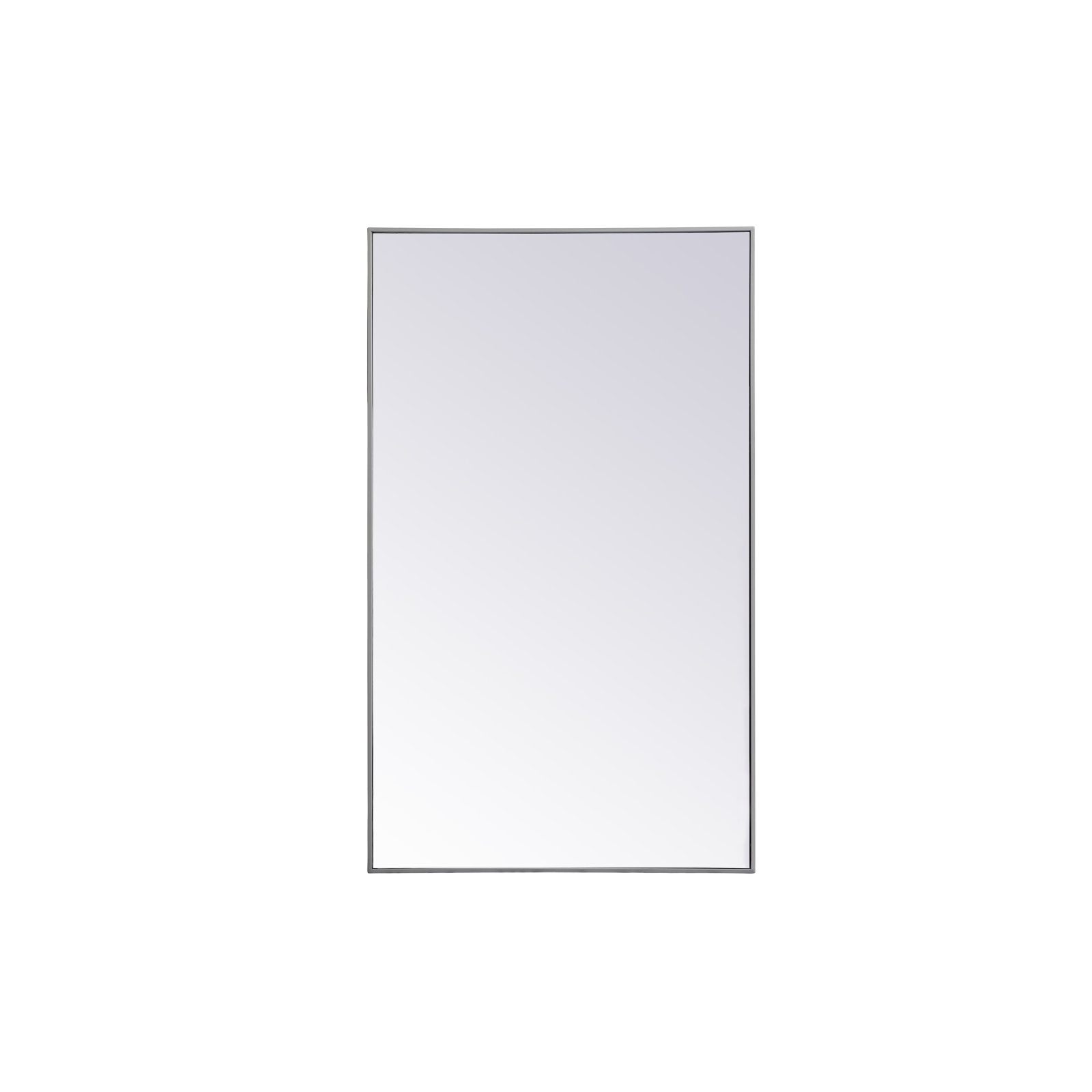 Sabine Metal Rectangle Wall Mirror, 60" x 36", Gray