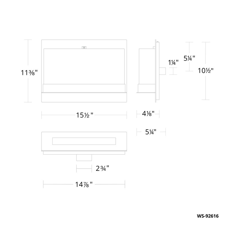 Lumnos Glass LED Flush Mounted Sconce, 3000K