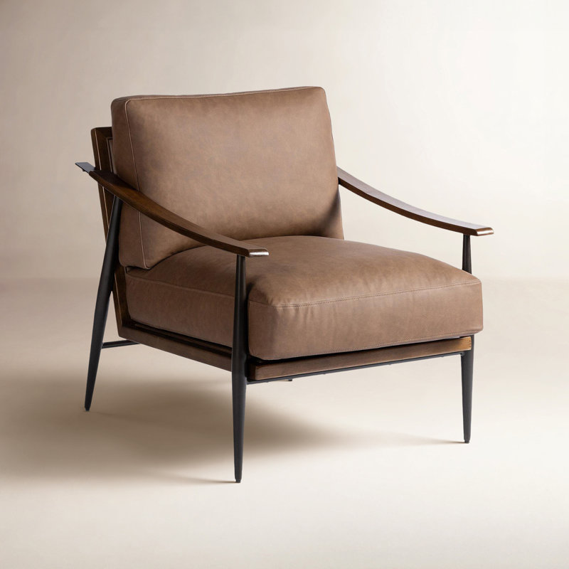 Paralimni Club Armchair, Maestro Cigar Genuine Leather