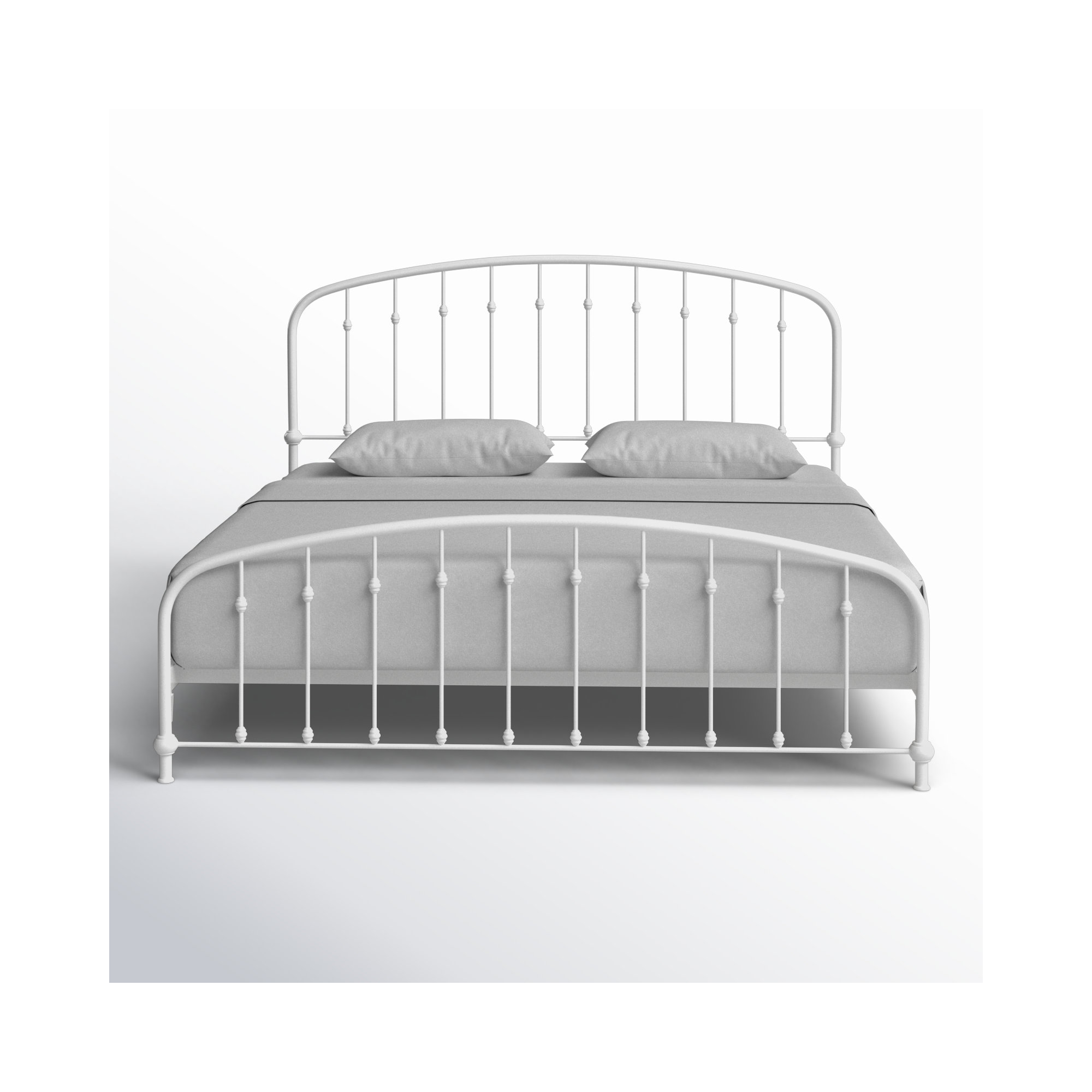 Wadsworth Metal Bed, White, King